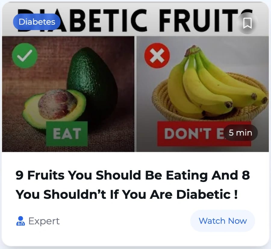 Screenshot of a doctor explaining healthy diet tips